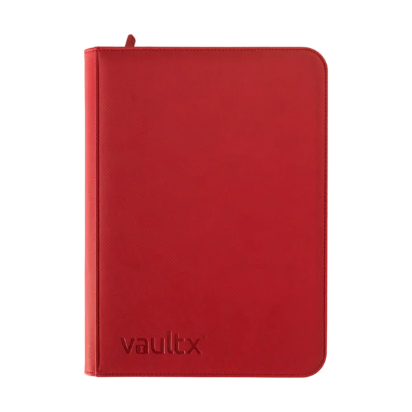 VAULT X - 9 POCKET ZIP BINDER (RED)